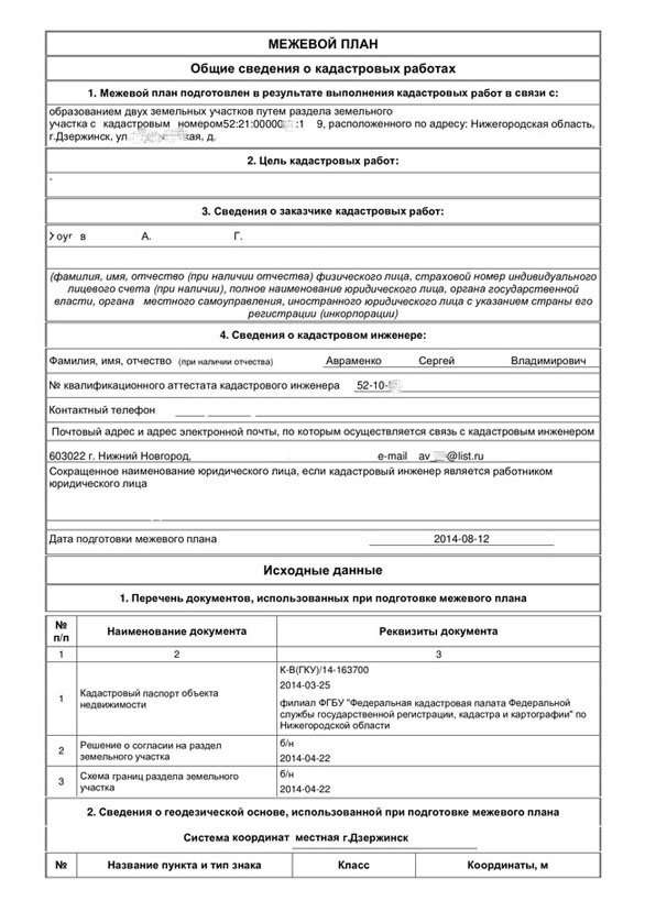 Межевой план это